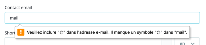 aperçu du champ texte